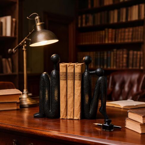 Thinker Bookends Book Stopper Holder Bookends for Shelves,Bookends for Heavy Books Office Decor,Home Decor,Office Desk in Saudi Arabia