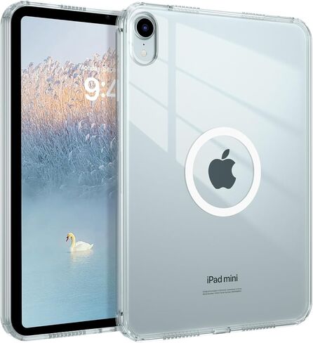 Telaso for iPad Mini 7 A17 Pro 2024 8.3 Inch case, iPad Mini 7th Generation Magnetic Case, Translucent Matte Back Soft TPU Bumper Military Grade Protective Case for iPad Mini 7, Black in Kuwait