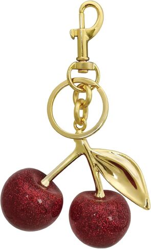 سحر حقيبة الكرز الأنيقة على شكل سلسلة مفاتيح - سلاسل مفاتيح لطيفة على شكل محفظة الكرز لحقائب اليد، هدية للنساء in Kuwait