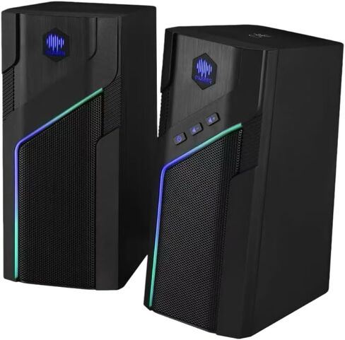 Gaming Computer Speakers, PC Speakers for Desktop with Dynamic Lighting - 21 Modes Touch Control,USB Powered Stereo Sound with Bluetooth 5.1,for PC Desktop, PS5, Laptop in Saudi Arabia