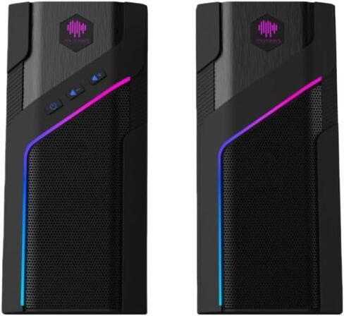 Gaming Computer Speakers, PC Speakers for Desktop with Dynamic Lighting - 21 Modes Touch Control,USB Powered Stereo Sound with Bluetooth 5.1,for PC Desktop, PS5, Laptop in Saudi Arabia