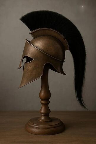 Limited Edition 300 Movie King Leonidas Spartan Helmet With Wooden Stand,18G Spartan Warrior For Halloween in Saudi Arabia