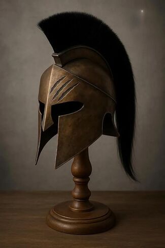 Limited Edition 300 Movie King Leonidas Spartan Helmet With Wooden Stand,18G Spartan Warrior For Halloween in Saudi Arabia