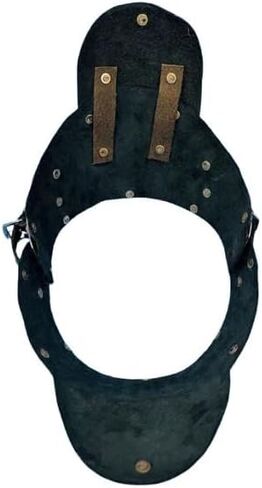 Handcrafted Medieval Steel Gorget with Leather Backing | Adjustable Neck Armor for LARP, Reenactment, Cosplay & Display in Saudi Arabia