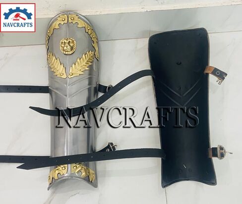 Steel Gladiator Greaves Ancient Roman Medieval Renaissance | Iron Leg Armour Guards Wearable Replica for Cosplay LARP SCA Reenactment Functional Costume Armor Pair Gift for Him in Saudi Arabia
