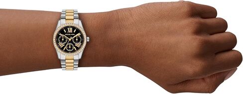 Michael Kors Women's Lexington Lux Multifunction Two-Tone Stainless Steel Bracelet Watch (Model: MK4925) in Saudi Arabia