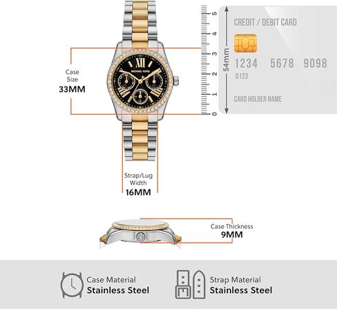 Michael Kors Women's Lexington Lux Multifunction Two-Tone Stainless Steel Bracelet Watch (Model: MK4925) in Saudi Arabia