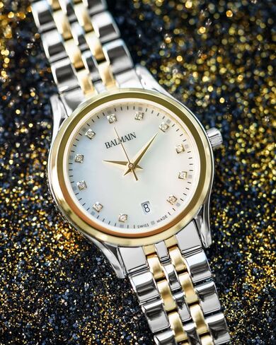 Balmain, Lady, Beleganza, Bicolor (Steel and Yellow PVD), Swiss Made, Quartz, White, Stainless Steel 316L, B83423986 in Saudi Arabia