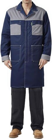 Mens Laboratory Coat Workshop Long Jacket Warehouse Workwear Overcoat Adult Lab Coat in Saudi Arabia