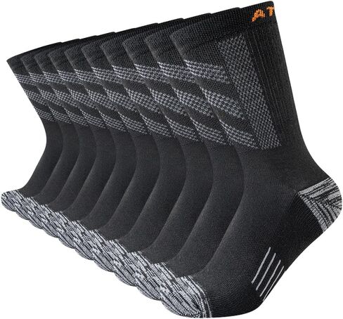 JOYNÉE Athletic Crew Socks Cushion Running Socks Performance Breathable Sports Socks for Men 5 Pairs,Sock Size:10-13 in Saudi Arabia