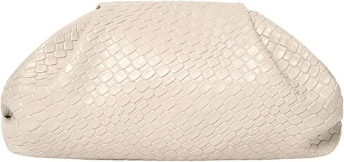 Women’s Woven Evening Bag Clutch Purse, Elegant Dumpling Handbag PU Leather Ruched Bag for Party Cocktail Wedding in Saudi Arabia
