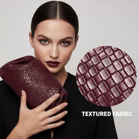 Women’s Woven Evening Bag Clutch Purse, Elegant Dumpling Handbag PU Leather Ruched Bag for Party Cocktail Wedding in Saudi Arabia