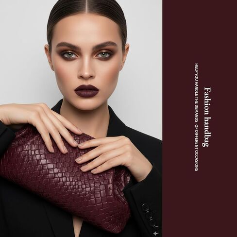 Women’s Woven Evening Bag Clutch Purse, Elegant Dumpling Handbag PU Leather Ruched Bag for Party Cocktail Wedding in Saudi Arabia