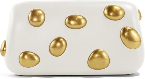 Clutch Purses for Women Formal, Elegant PU Leather Evening Bags with Chain, Trendy Gold Studs Handbags 2026 in Kuwait