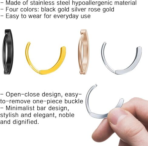 2Pcs 14G Clicker Hoop Belly Button Ring for Women, Surgical Steel Belly Ring Simple Reverse Navel Rings Body Jewelry in Saudi Arabia