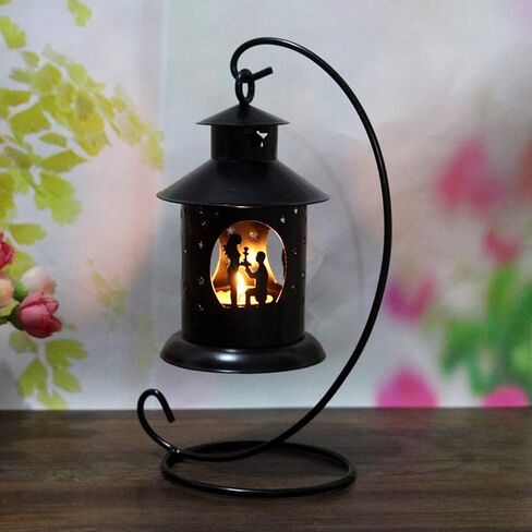 Couple Hollow Out, Retro Wedding Couple Candle Crafts Candle Holder Decoration Black in Saudi Arabia