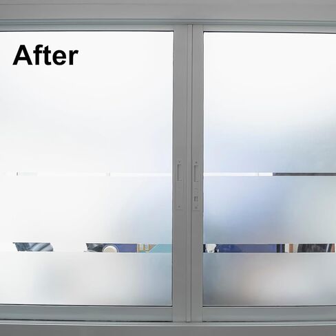 Generic Frosted Window Film, White, 7.9 x 39.4 Inches, Static Cling, PVC, Privacy, Heat Control, Non-Adhesive in Saudi Arabia