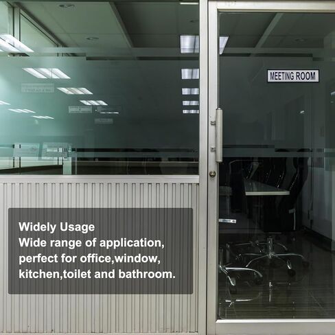 Generic Frosted Window Film, White, 7.9 x 39.4 Inches, Static Cling, PVC, Privacy, Heat Control, Non-Adhesive in Saudi Arabia