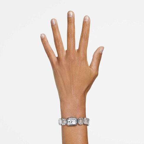 Swarovski Watch, Octagon Cut Bracelet, White, Stainless Steel in Saudi Arabia