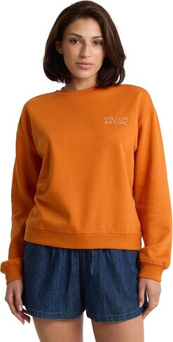 Volcom womens Daybreak Long Sleeve Crewneck Sweatshirt Pullover in Saudi Arabia