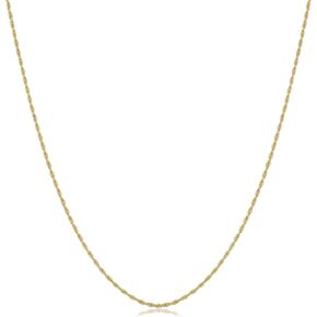Kooljewelry 14k Yellow Gold 1.1 mm Rope Chain Necklace in Saudi Arabia