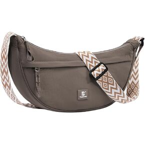 Pomelo Best Nylon Sling Crossbody Bag for Women and Men, Lightweight Dumpling Bag with Guitar Strap, Half Moon Shoulder Bags for Travel Sport Hiking Daily in Kuwait