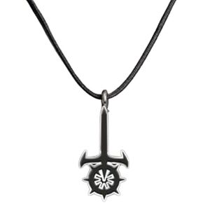 By Night Studios Sabbat Sect Vampire: the Masquerade Pendant Charm - Silver & Black Zinc Alloy with Braided Cord - 1.5" Pendant in Saudi Arabia