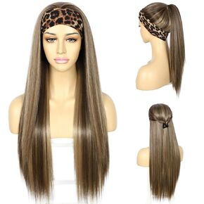 SAPPHIREWIGS مستقيم عقال شعر مستعار طويل أحمر الاصطناعية عقال الباروكات للنساء السود الغراء لا شيء الدانتيل الجبهة مع عقال المرفقة لأزياء الحفلات التنكرية الاستخدام اليومي 26 بوصة in Kuwait