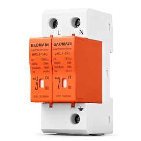جهاز صواعق الحماية من زيادة التيار من Baomain BMD1-C40 صواعق بيضاء 1P+N 20-40KA 420V in Kuwait