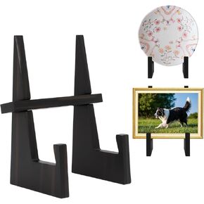 حامل لوحة خشبية، حامل لوحة خشبية مقاس 6.7 بوصة للعرض، حامل سطح طاولة مزخرف للعرض، حامل إطار صورة خشبي (بني، شكل X) in Kuwait