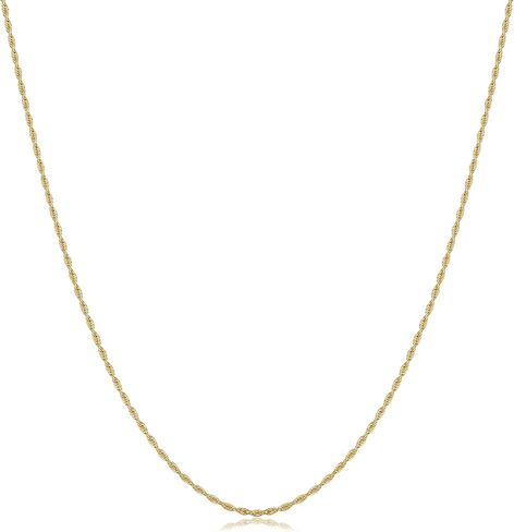 Kooljewelry 14k Yellow Gold 1.1 mm Rope Chain Necklace in Saudi Arabia