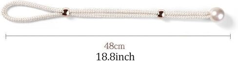 2pcs Classic Style Magnetic Curtain Tiebacks, Magnet Weave Rope Holdbacks for Home and Room Décor White in Saudi Arabia