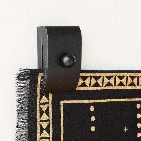 4 شماعات كبيرة للنسيج، شماعات لحاف خشبية لعرض الحائط، شماعة سجادة للتعليق على الحائط، حامل مشابك لرف اللحاف، تزيين بأي قماش وصوف (أسود، 4 مشابك كبيرة مع الأجهزة) in Kuwait