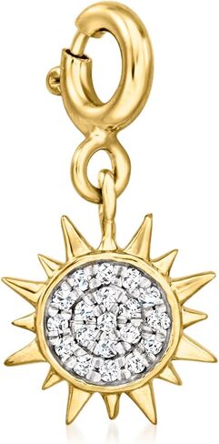 Ross-Simons 0.10 ct. t.w. Diamond Sun Charm in 18kt Gold Over Sterling in Saudi Arabia