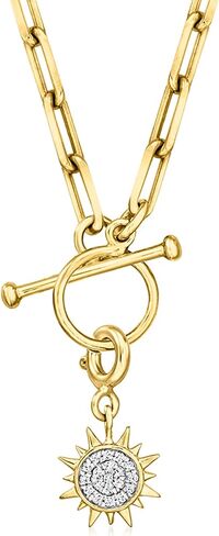 Ross-Simons 0.10 ct. t.w. Diamond Sun Charm in 18kt Gold Over Sterling in Saudi Arabia