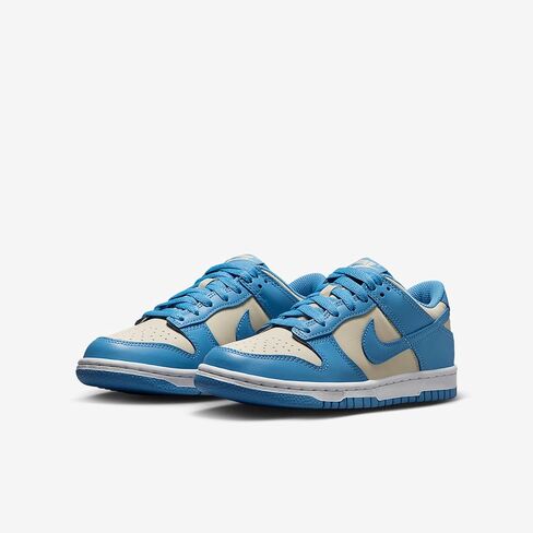 حذاء Nike Dunk Low Big للأطفال (FB9109-400، أزرق بيوند/شاطئ/أبيض/أزرق بيوند) مقاس 6 in Kuwait