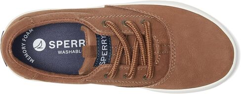 حذاء رياضي كاجوال للأولاد من Sperry Spinnaker قابل للغسل - جلد/قماش قابل للغسل في الغسالة، راحة من الإسفنج الذكي، نعل خارجي مطاطي لا يترك علامات in Kuwait