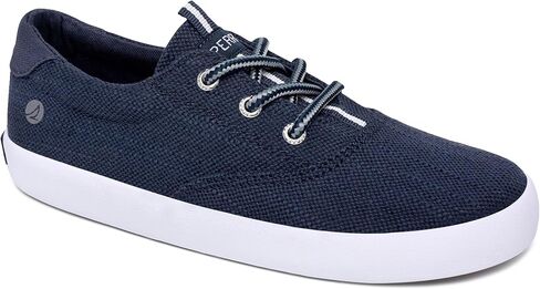 حذاء رياضي كاجوال للأولاد من Sperry Spinnaker قابل للغسل - جلد/قماش قابل للغسل في الغسالة، راحة من الإسفنج الذكي، نعل خارجي مطاطي لا يترك علامات in Kuwait