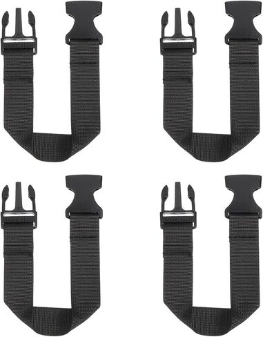 MECCANIXITY 4pcs Fanny Pack Extender Strap, 12" x 1" Belt Bag Waist Bag Extension Strap for Fanny Pack, Pouch, Backpack, Black in Saudi Arabia