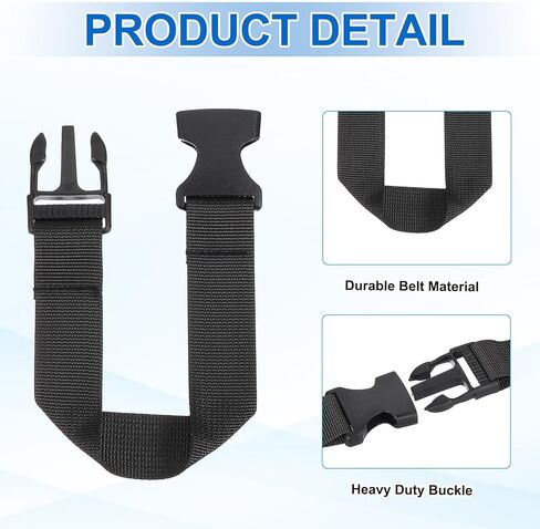 MECCANIXITY 4pcs Fanny Pack Extender Strap, 12" x 1" Belt Bag Waist Bag Extension Strap for Fanny Pack, Pouch, Backpack, Black in Saudi Arabia