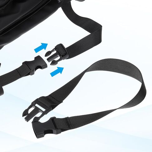 MECCANIXITY 4pcs Fanny Pack Extender Strap, 12" x 1" Belt Bag Waist Bag Extension Strap for Fanny Pack, Pouch, Backpack, Black in Saudi Arabia
