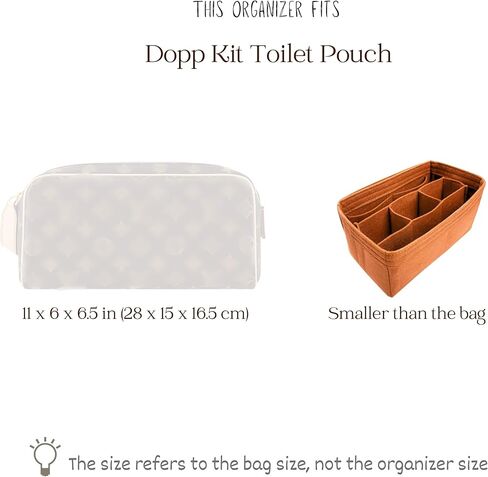 منظم لحقيبة المرحاض Dopp Kit، إدراج حقيبة أدوات الزينة (أسود) in Kuwait