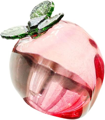 Artificial Peach Crystal Fruit Figurines Realistic Peach Decor for Tabletop Desk and Party Decorations Faux Fruit Ornament for Home Dorm Room and Bathroom Decor in Saudi Arabia