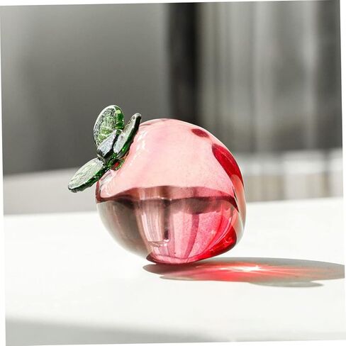 Artificial Peach Crystal Fruit Figurines Realistic Peach Decor for Tabletop Desk and Party Decorations Faux Fruit Ornament for Home Dorm Room and Bathroom Decor in Saudi Arabia