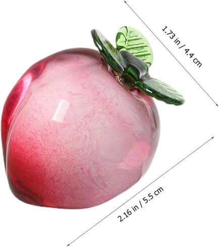 Artificial Peach Crystal Fruit Figurines Realistic Peach Decor for Tabletop Desk and Party Decorations Faux Fruit Ornament for Home Dorm Room and Bathroom Decor in Saudi Arabia