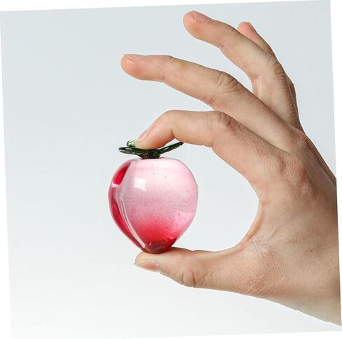 Artificial Peach Crystal Fruit Figurines Realistic Peach Decor for Tabletop Desk and Party Decorations Faux Fruit Ornament for Home Dorm Room and Bathroom Decor in Saudi Arabia