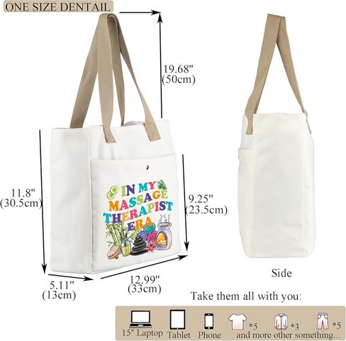 MBMSO Massage Therapist Tote Bag Gifts for Women in My Era Masseuse Beach Tote in Saudi Arabia