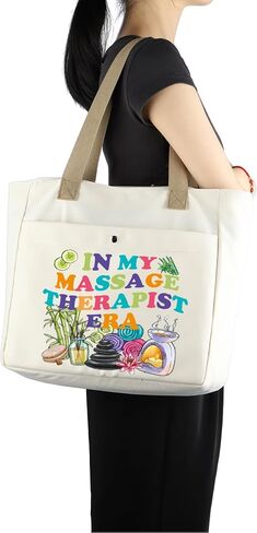 MBMSO Massage Therapist Tote Bag Gifts for Women in My Era Masseuse Beach Tote in Saudi Arabia