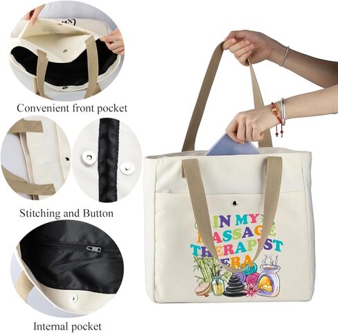 MBMSO Massage Therapist Tote Bag Gifts for Women in My Era Masseuse Beach Tote in Saudi Arabia