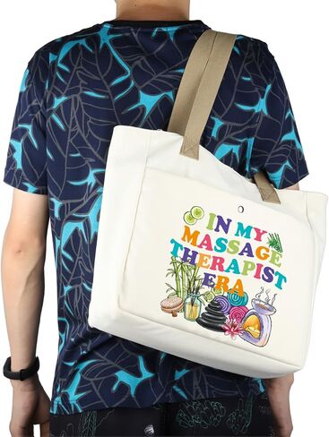 MBMSO Massage Therapist Tote Bag Gifts for Women in My Era Masseuse Beach Tote in Saudi Arabia